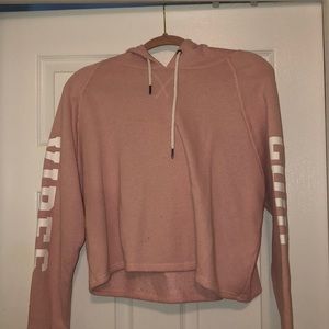 Cool/Vibes Pink Cropped Hoodie